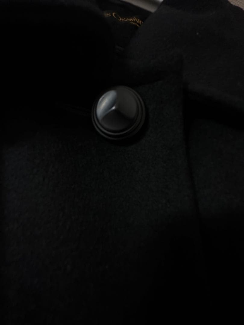 ミス　オンワード　カシミヤ100% ブラック　黒　ロングコート　比翼仕立て