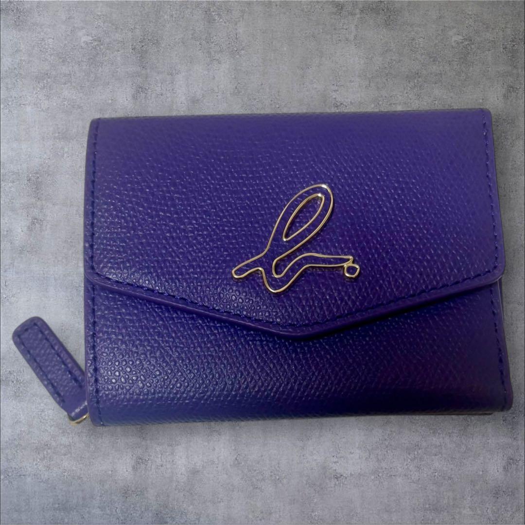 未使用agnes b. アニエスベー 三つ折り財布 パープル紫　コンパクト