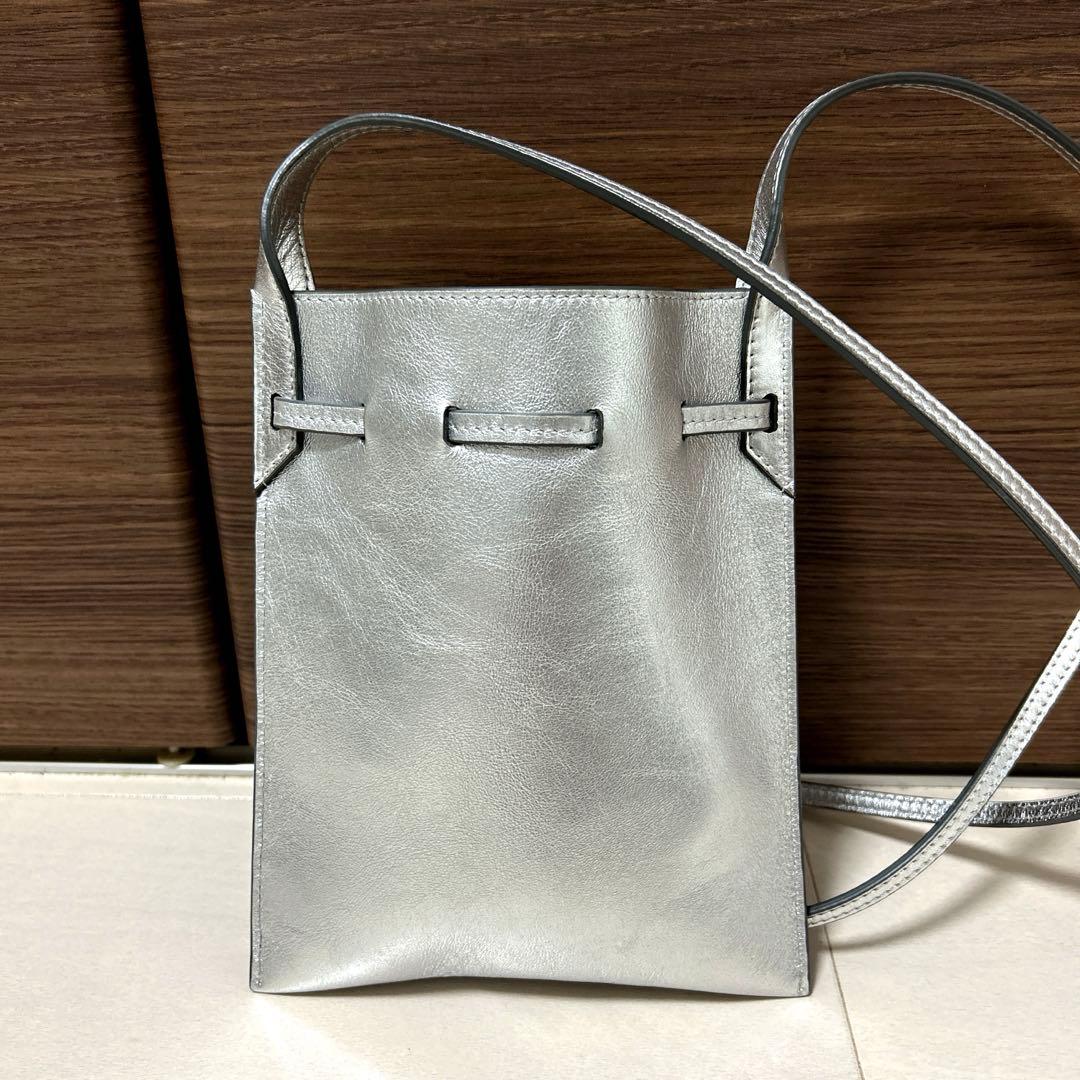 美品 J&Mデヴィッドソン ファロートートバッグミニ シルバー