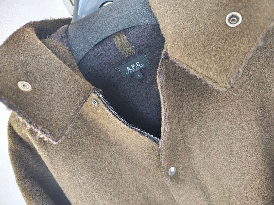 90Sビンテージ！フランス製apc メンズモッズコート（ウールメルトン）