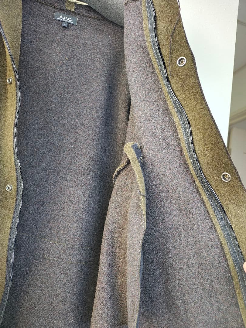 90Sビンテージ！フランス製apc メンズモッズコート（ウールメルトン）