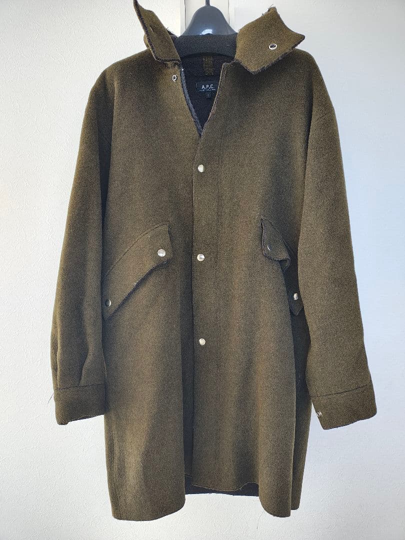 90Sビンテージ！フランス製apc メンズモッズコート（ウールメルトン）