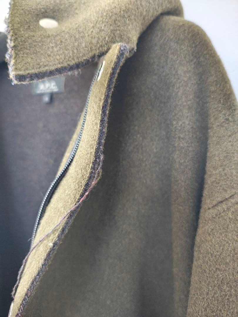 90Sビンテージ！フランス製apc メンズモッズコート（ウールメルトン）