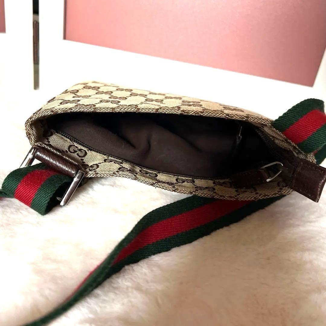 美品 GUCCIGGキャンバス シェリーライン 型番146309