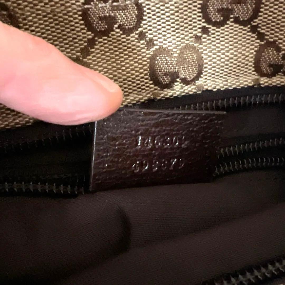 美品 GUCCIGGキャンバス シェリーライン 型番146309