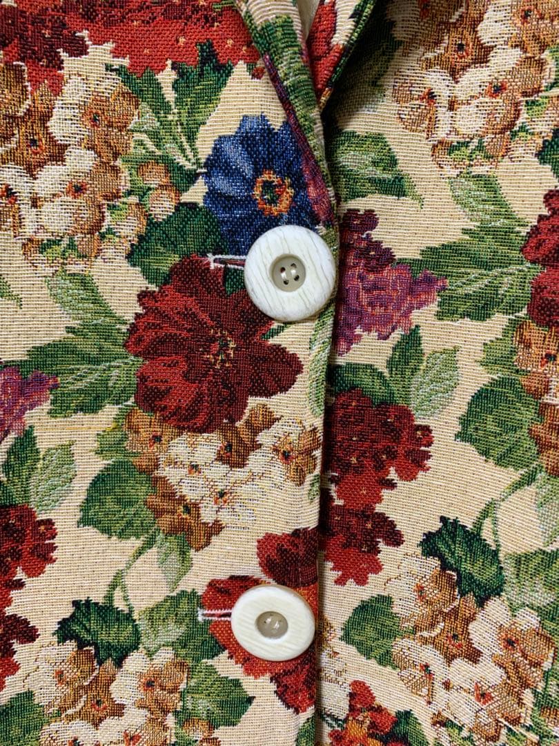 manana suerte ゴブランチェスターコート　花柄　限定モデル