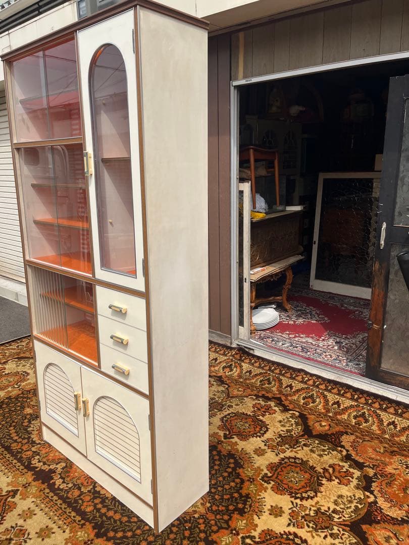 レトロポップ アーチ 昭和レトロ 当時物 インテリア アンティーク オレンジ