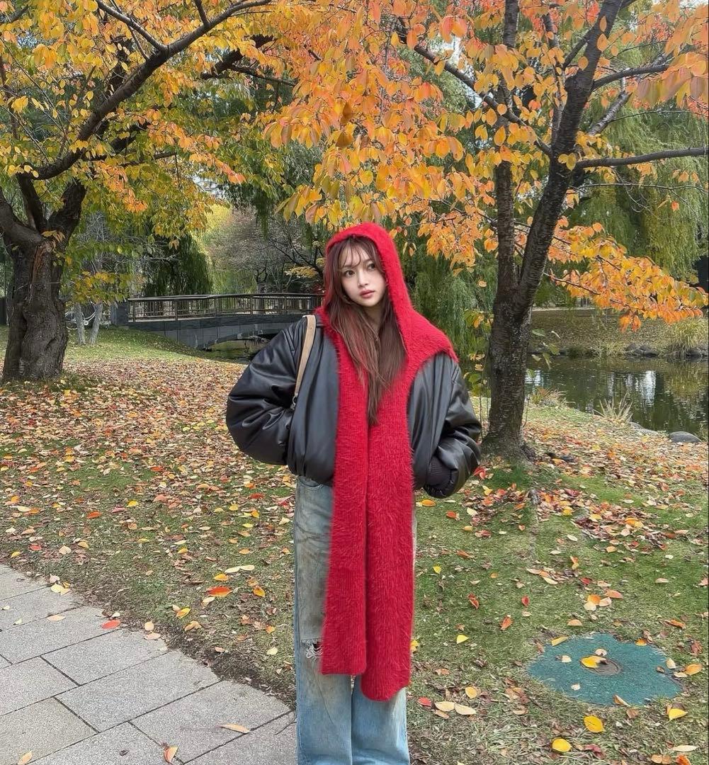 THE EDOONI hoodie muffler ⭐︎*•.+