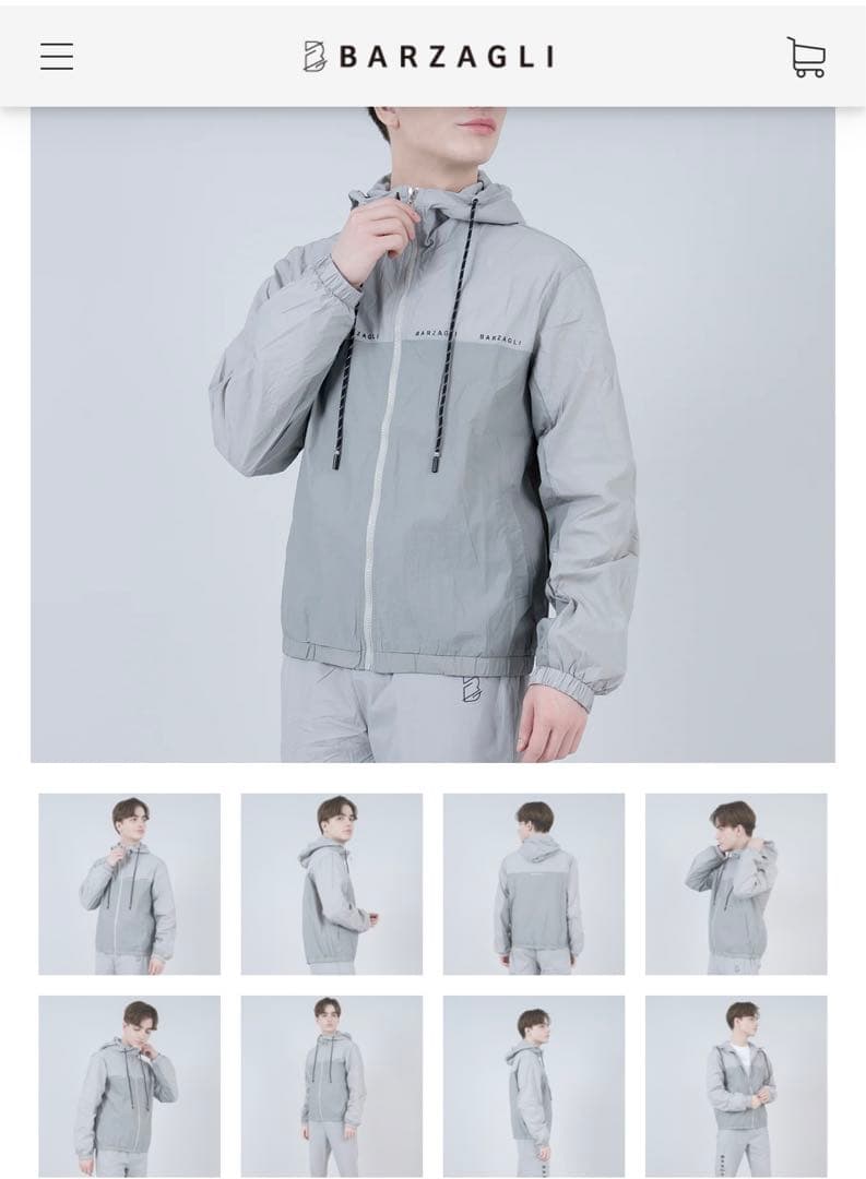 【半額以下】ランニングに◎BARZAGLIウィンドブレーカー上下セット