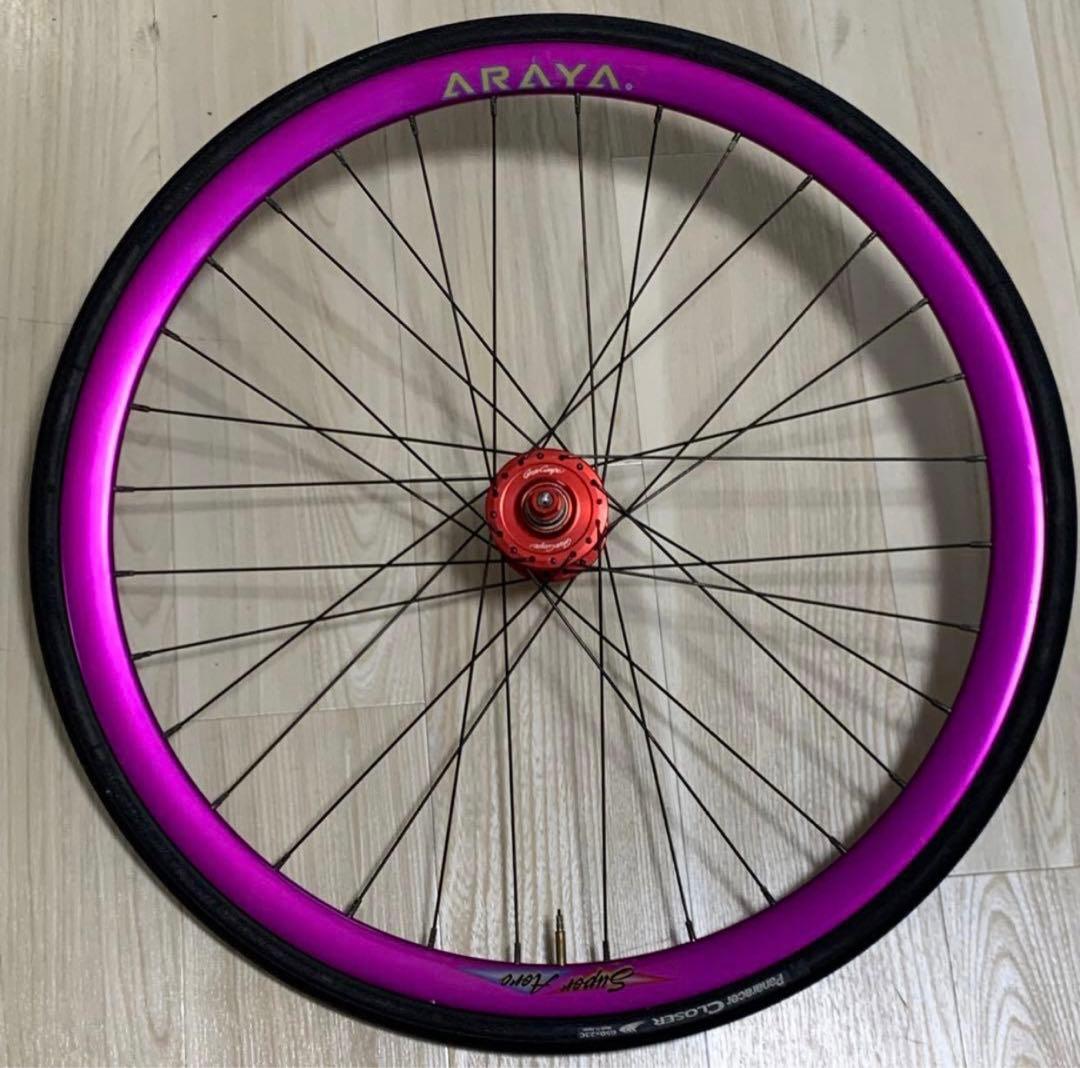 希少　レア　ARAYA super aero650c フロントホイール