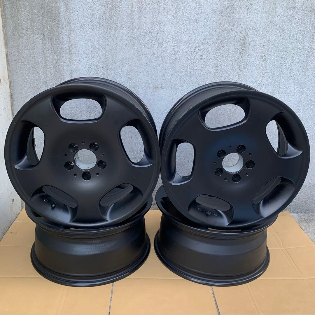 アルミホイール　マットブラック　2本　18×8J ET3/5 ②