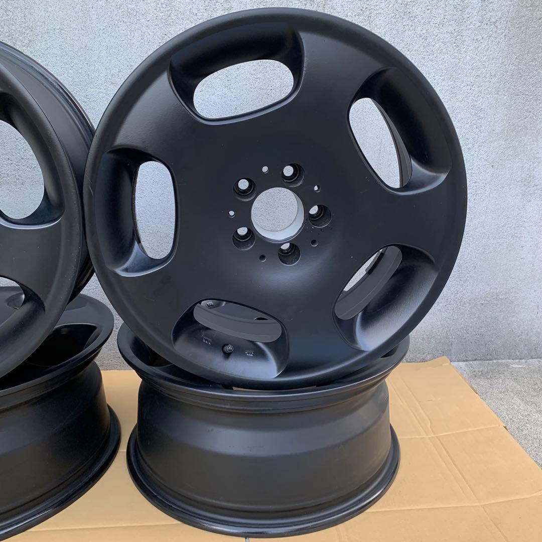 アルミホイール　マットブラック　2本　18×8J ET3/5 ②