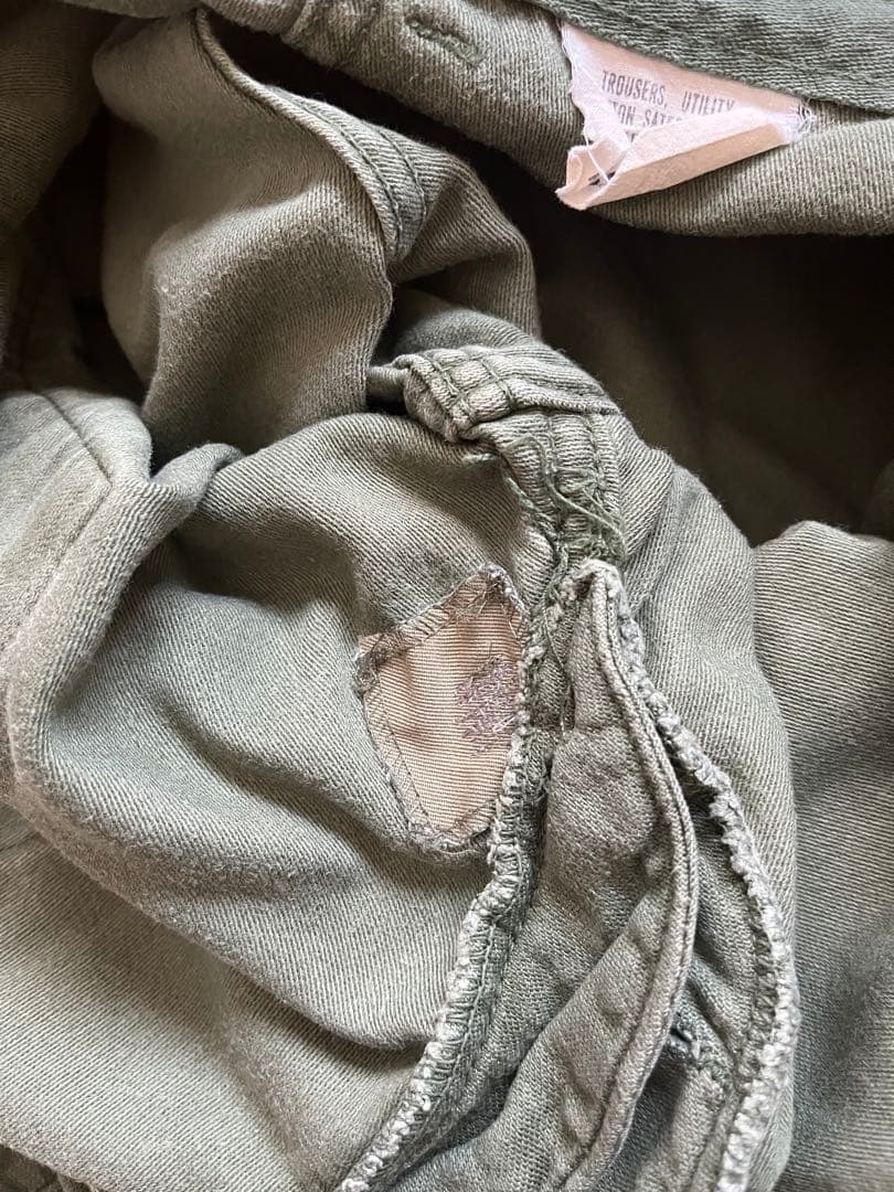 70s　米軍　ユーティリティ　トラウザーパンツ　OG-107 オリーブ　カーキ