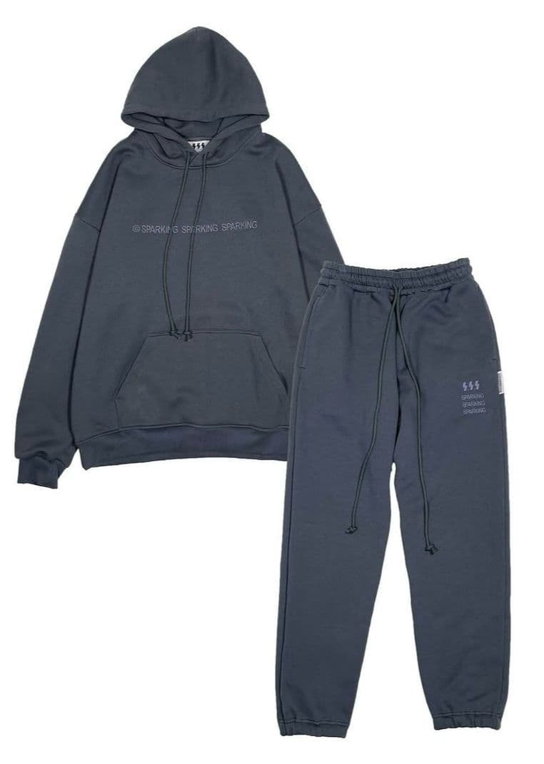 S.S.S 刺繍 セットアップ パーカー スウェット パンツ フーディ