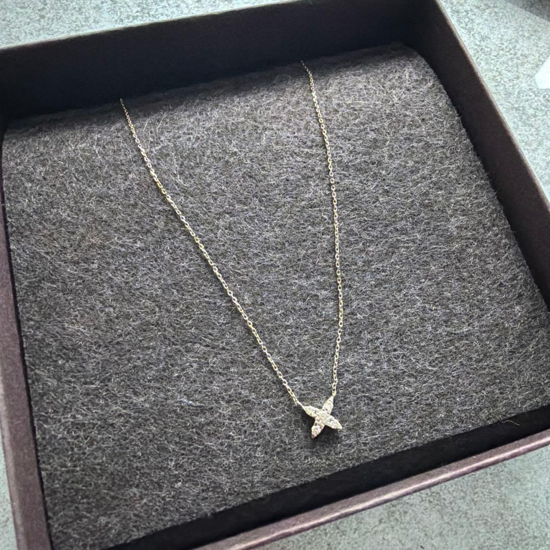 ミ*ー様 Kashikey ブラウンダイヤモンド ダイヤ0.12ct ネックレス