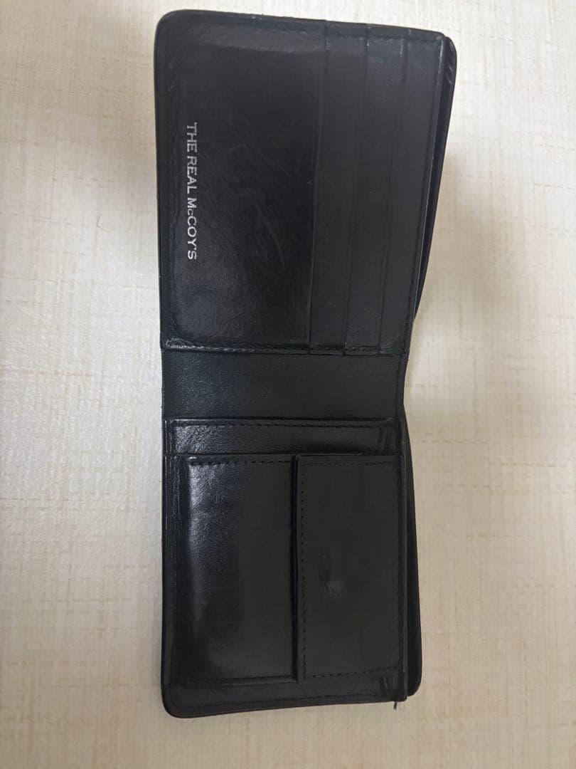 THE REAL McCOY'S ブラック二つ折り財布