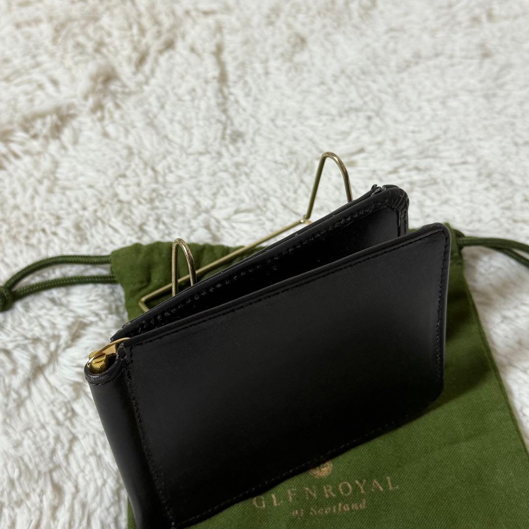 ⭐️新品未使用⭐️　グレンロイヤル　マネークリップ　小銭入れ付き　二つ折り財布