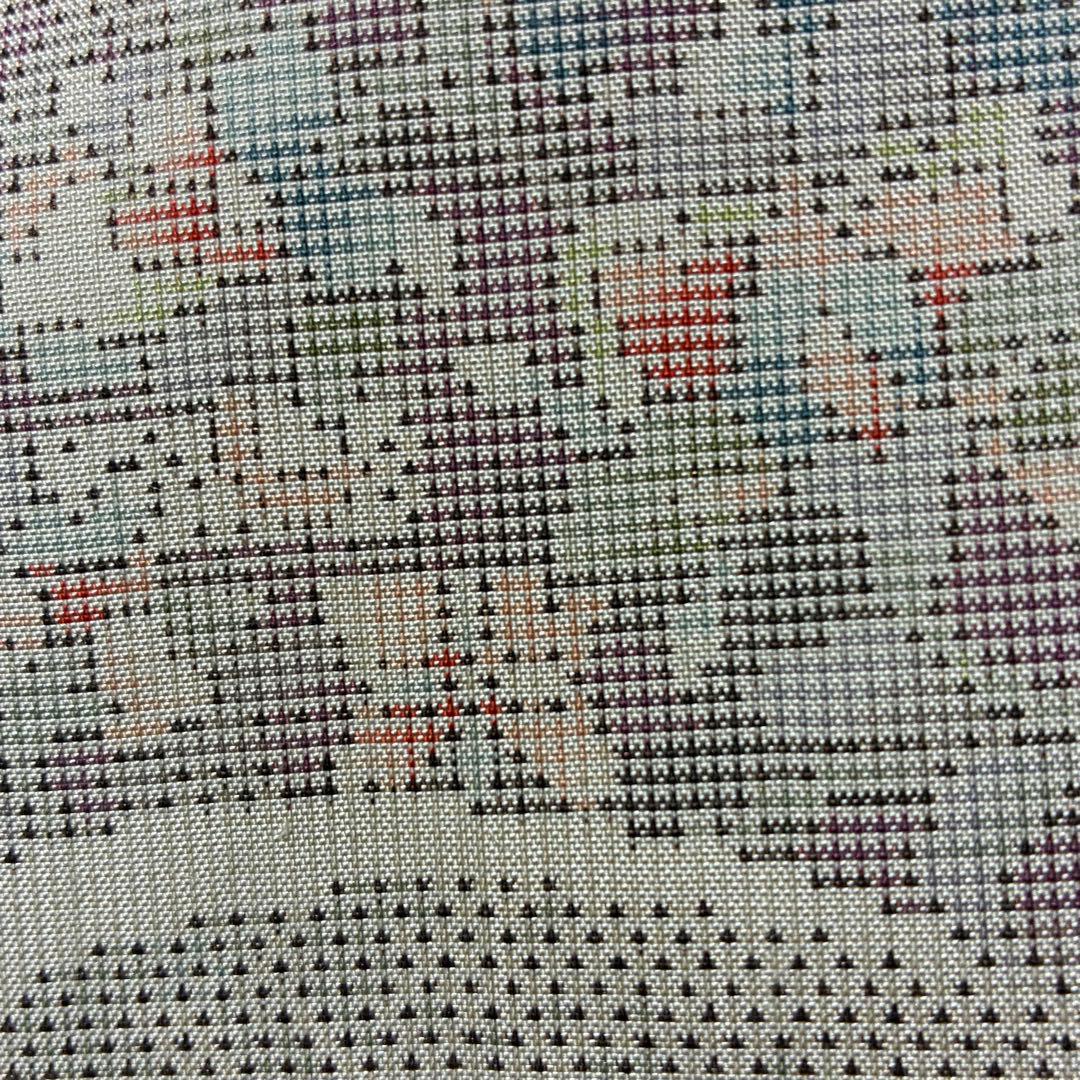 専用 D90 本場白大島紬 花模様 正絹 着物 袷 しつけ糸付き未使用極美品