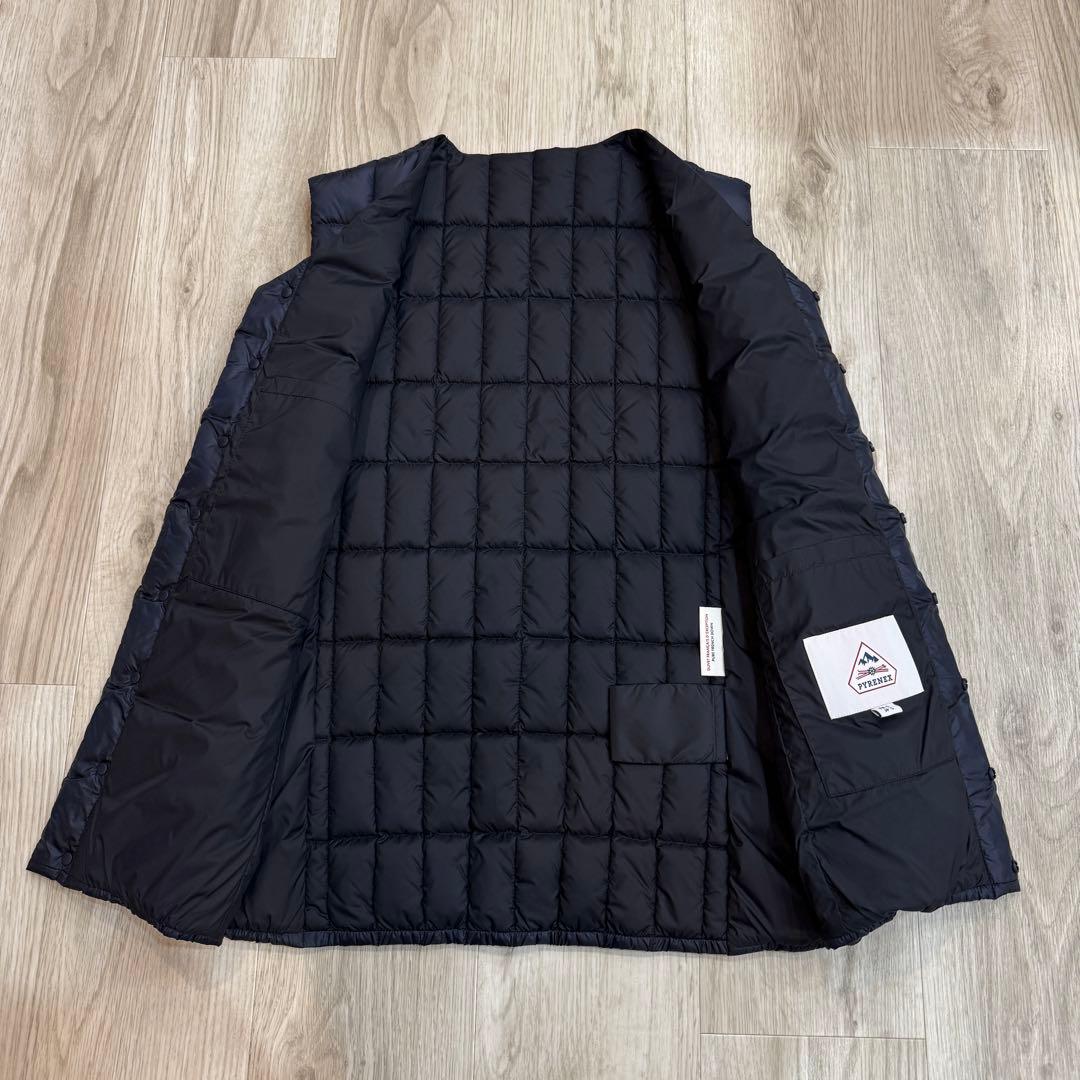 新品未使用◎PYRENEX ピレネックス インナーダウンベスト S ネイビー