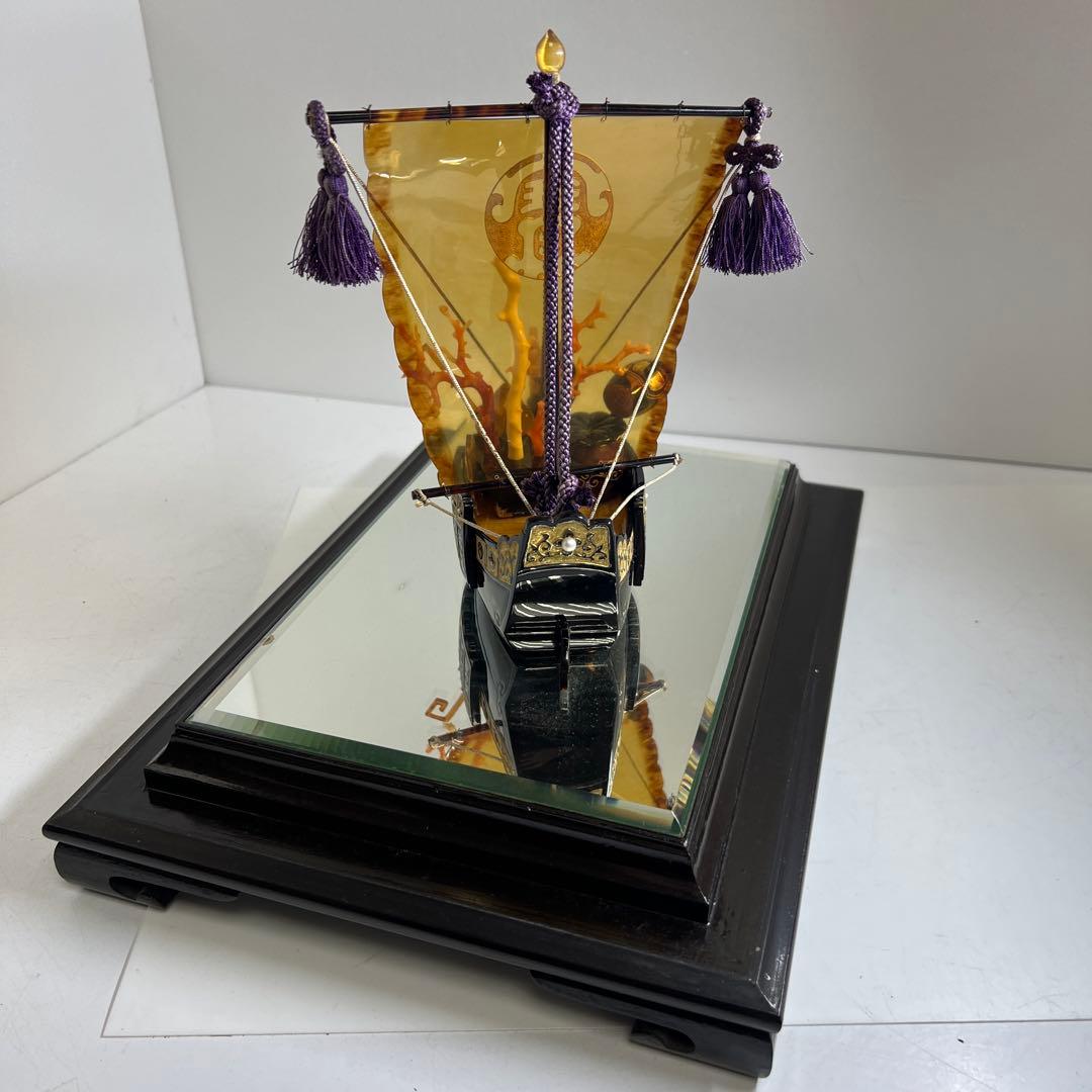 本鼈甲　宝船　1047g(台込) 20×16㎝(宝船)東な8-0201☆2F