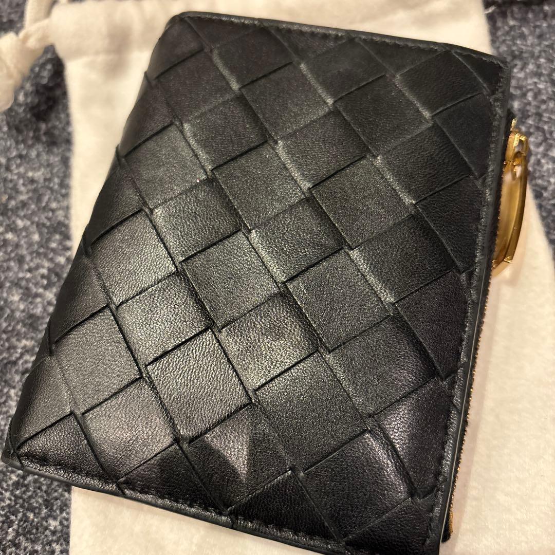 BOTTEGA VENETA ブラック 二つ折り財布