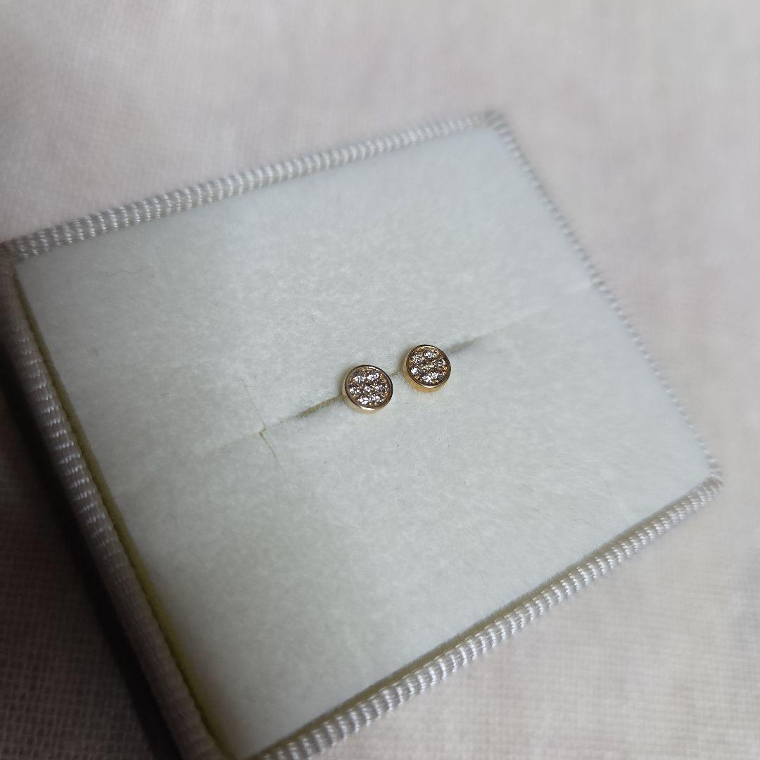 ete K18YG K10YG ブリリアント ダイヤ ピアス