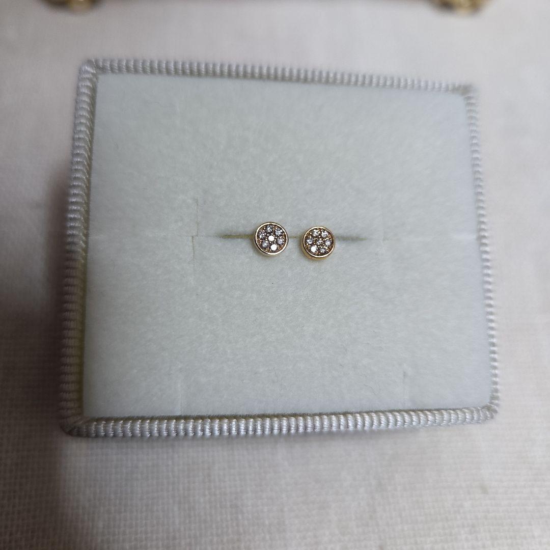 ete K18YG K10YG ブリリアント ダイヤ ピアス