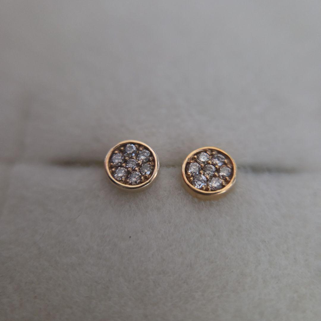 ete K18YG K10YG ブリリアント ダイヤ ピアス