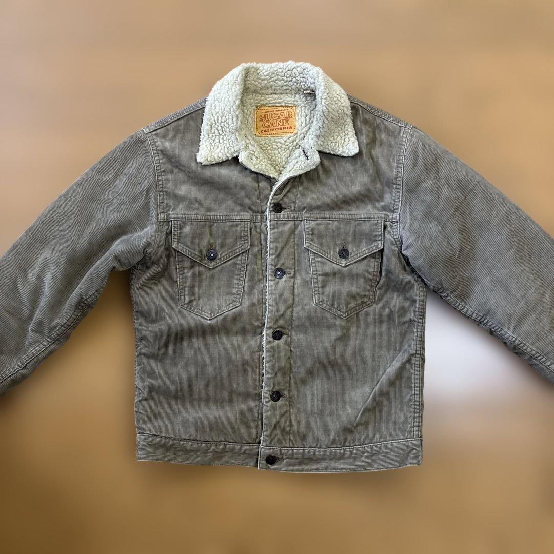 シュガーケーン大定番コーデュロイ ボアトラッカージャケット⭐️カッコいい個体です❣️