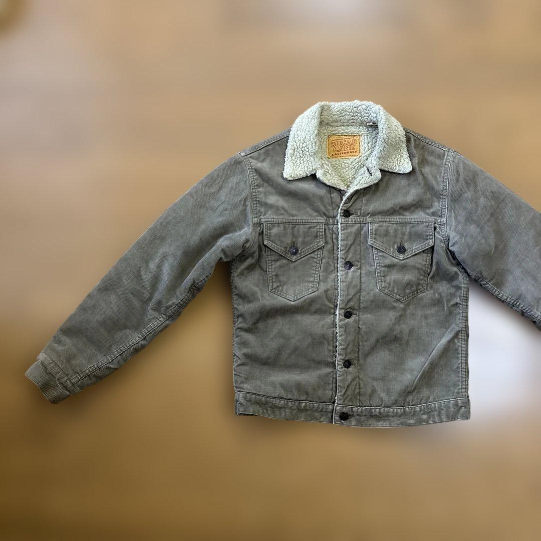 シュガーケーン大定番コーデュロイ ボアトラッカージャケット⭐️カッコいい個体です❣️