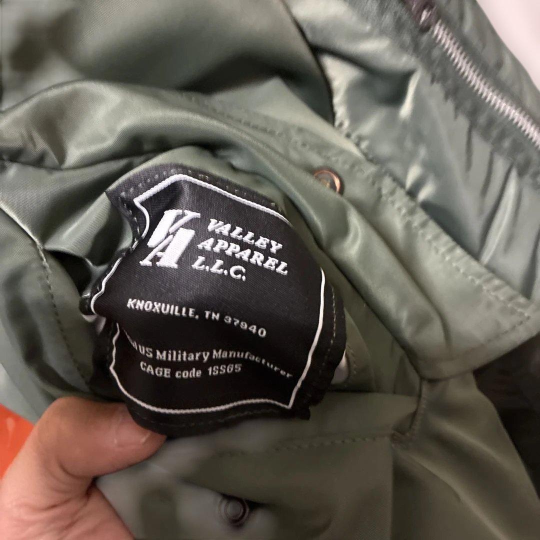 VALLEY APPAREL MA-1フライトジャケット オリーブグリーン