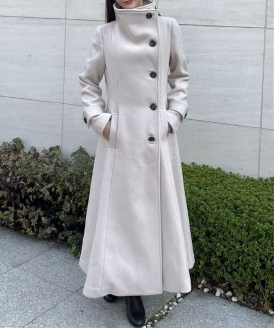 rienda オーバーネックシンデレララインコート S