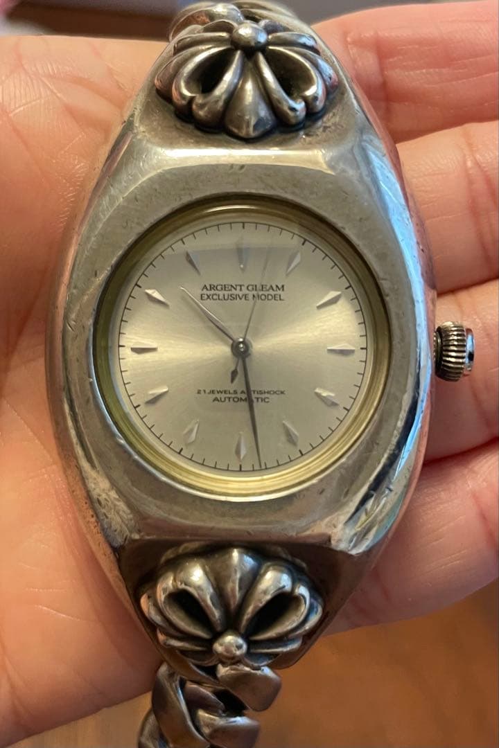 ⭐️Xmas値下げ⭐️【ARGENT GLEAM】メンズ　自動巻き時計　シルバー