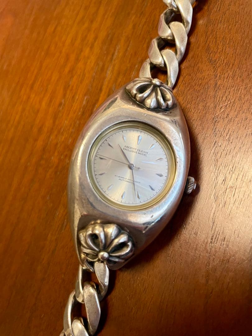 ⭐️Xmas値下げ⭐️【ARGENT GLEAM】メンズ　自動巻き時計　シルバー