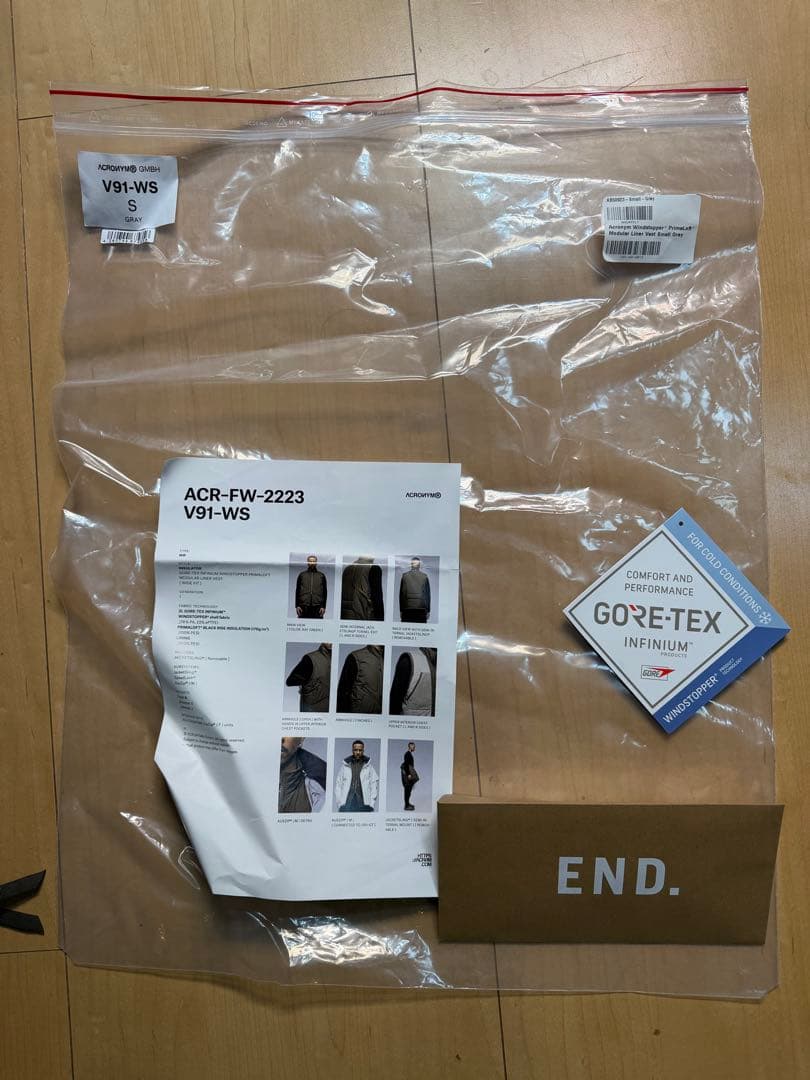 ACRONYM V91-WS size.S グレー　アクロニウム