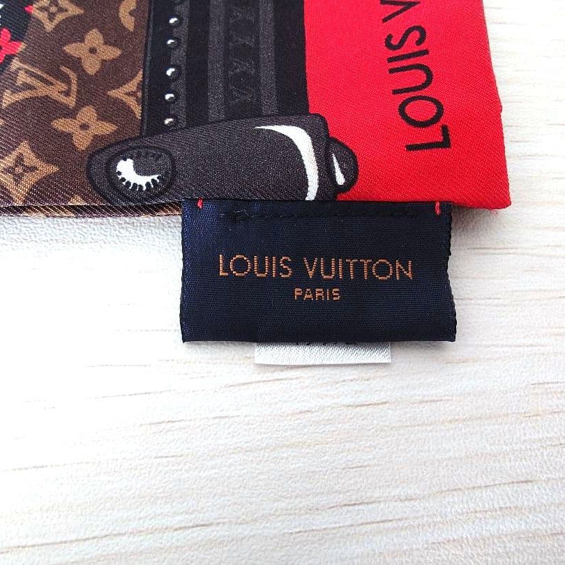 LOUIS VUITTON バンドー モノグラム×ヒョウ柄 シルク100%