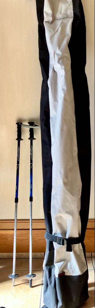 ジュニアスキー板140cm、伸縮ストック、スキーケースセット