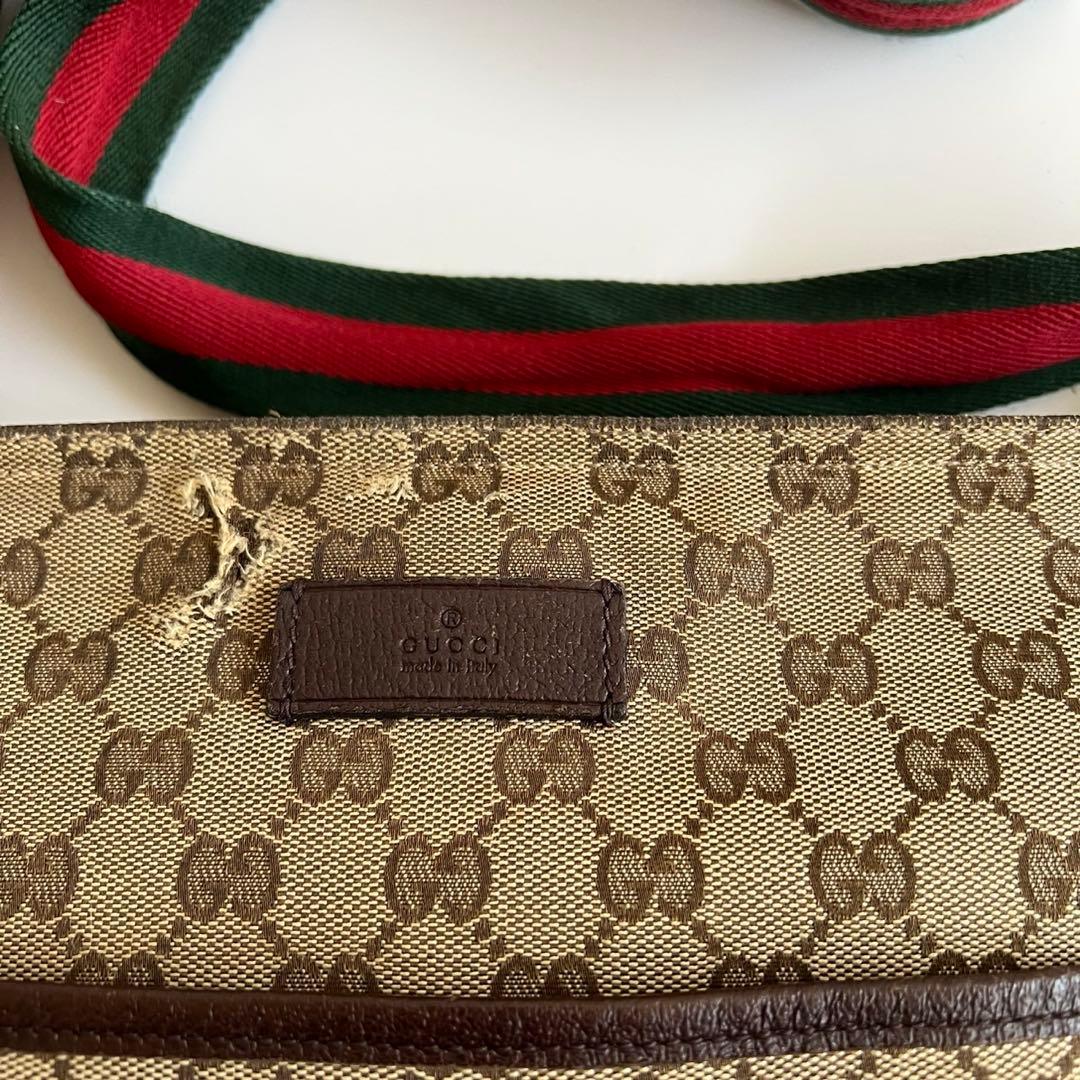 バッグ GUCCI SHERRY LINE CANVAS SHOULDER BAG