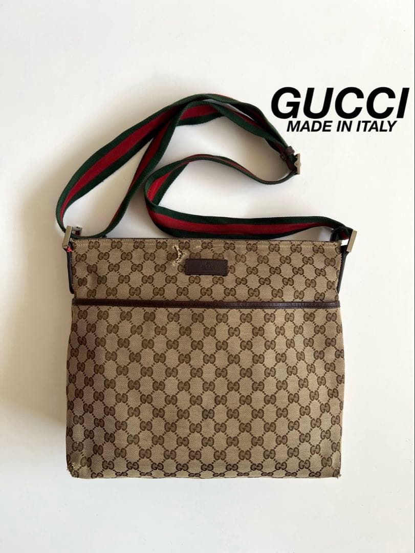 バッグ GUCCI SHERRY LINE CANVAS SHOULDER BAG