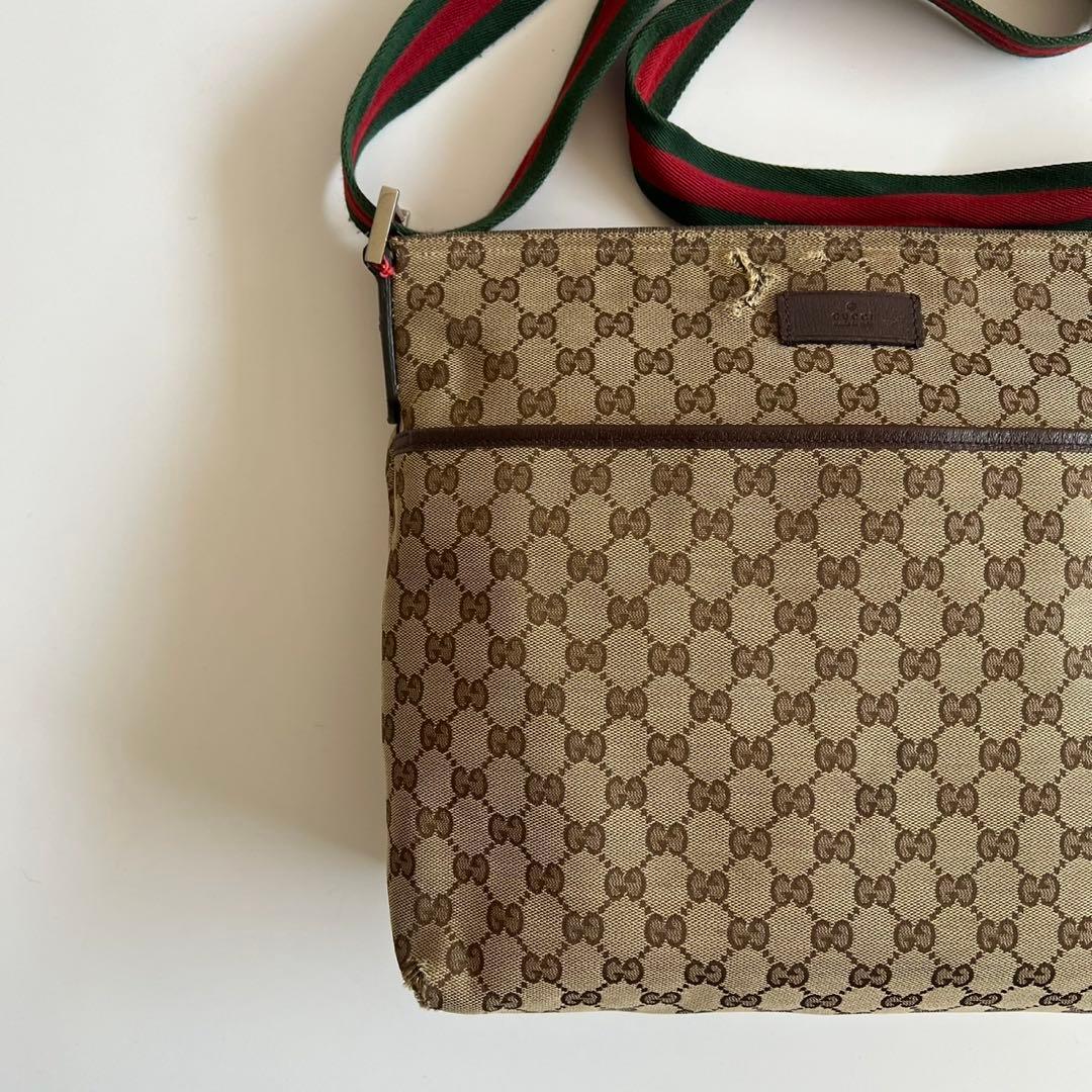 バッグ GUCCI SHERRY LINE CANVAS SHOULDER BAG