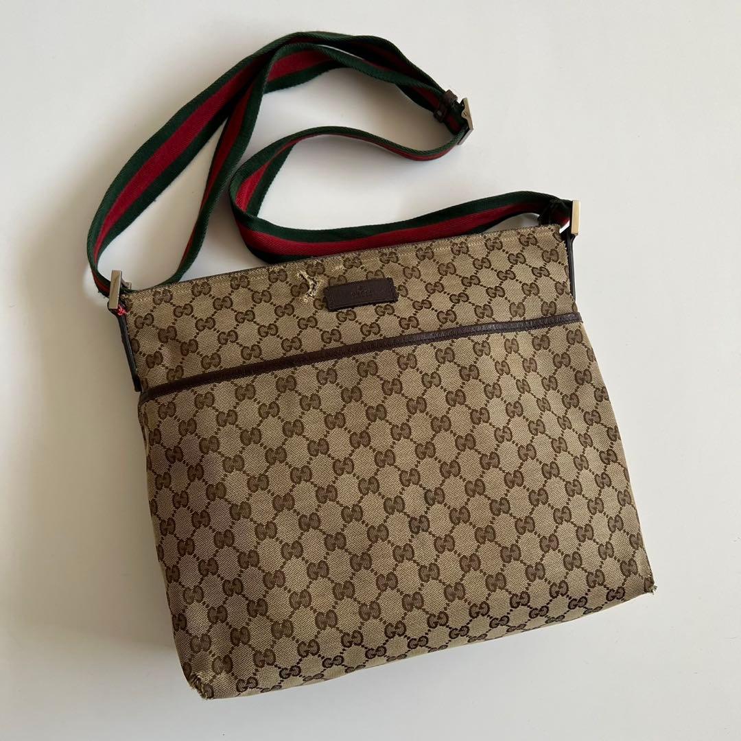バッグ GUCCI SHERRY LINE CANVAS SHOULDER BAG