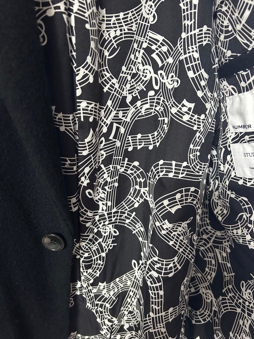 NUMBER (N)INE×STUDIOUS チェスターコート　ブラック　1