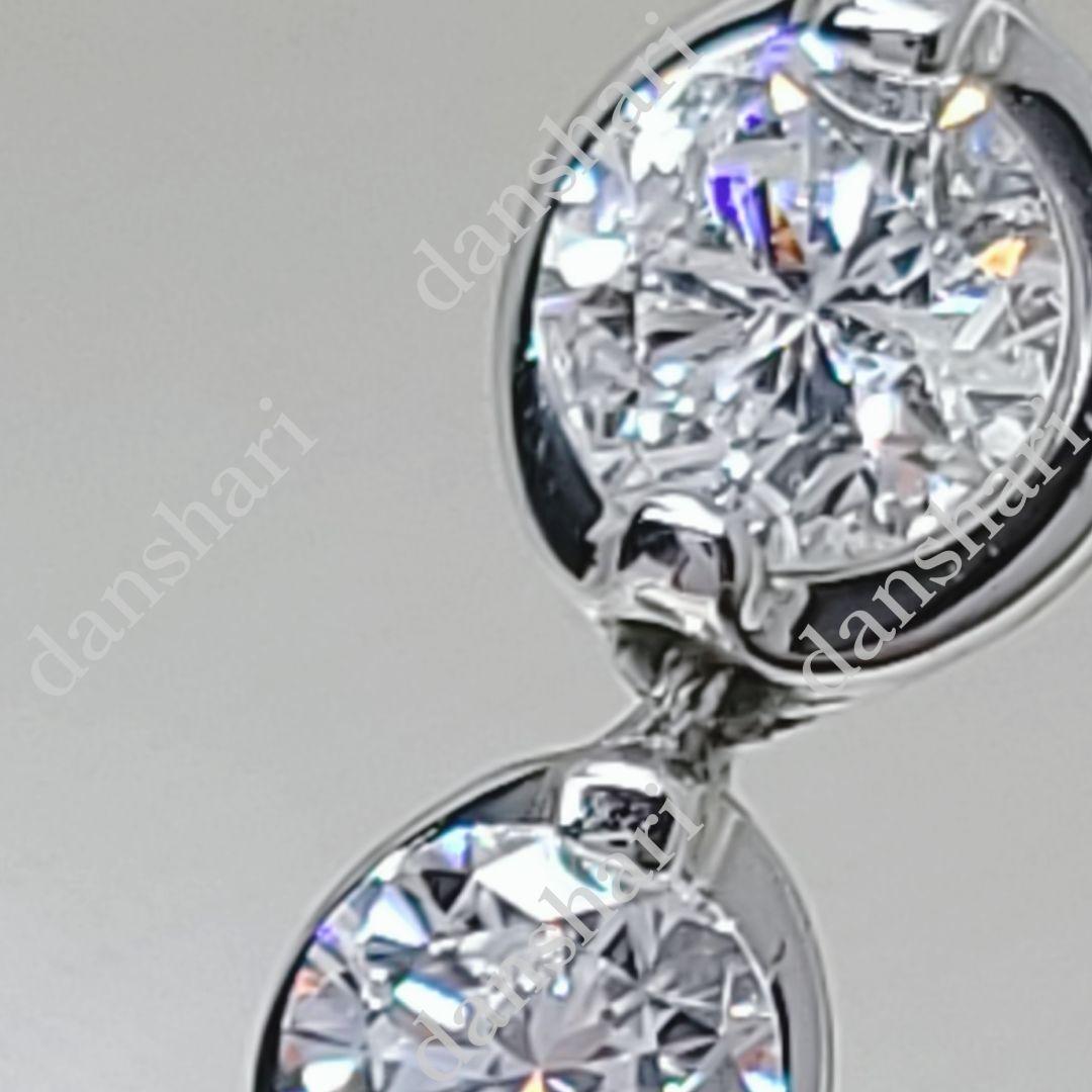 Pt900.850/人気デザイン/スリーストーン/上質ダイヤネックレス16万円