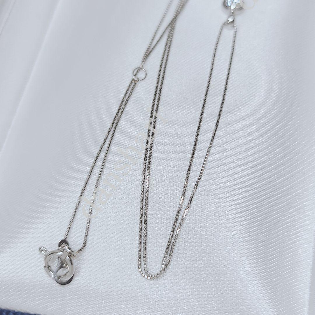 Pt900.850/人気デザイン/スリーストーン/上質ダイヤネックレス16万円