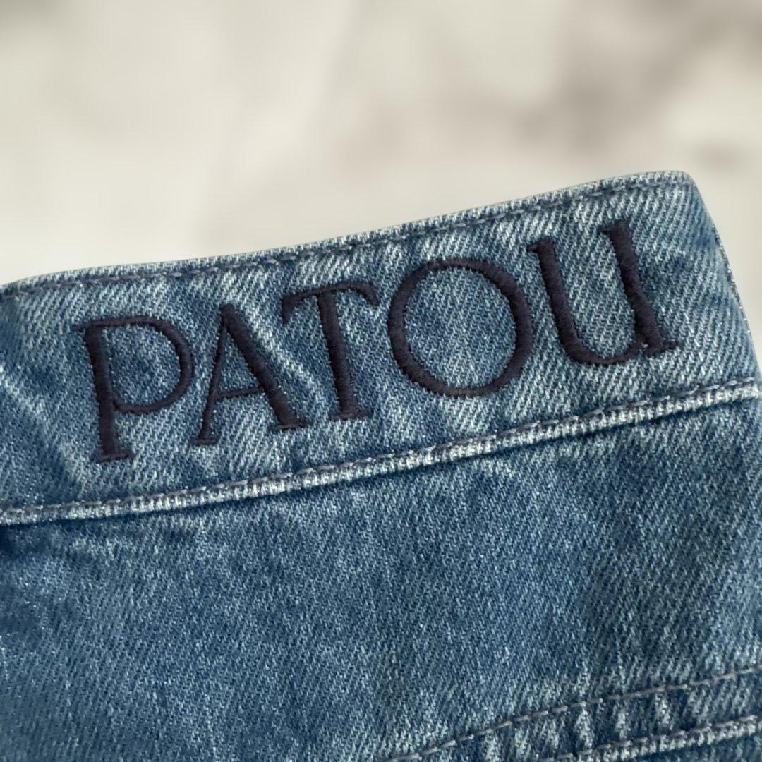 PATOU デニムショートパンツ ゴールド装飾