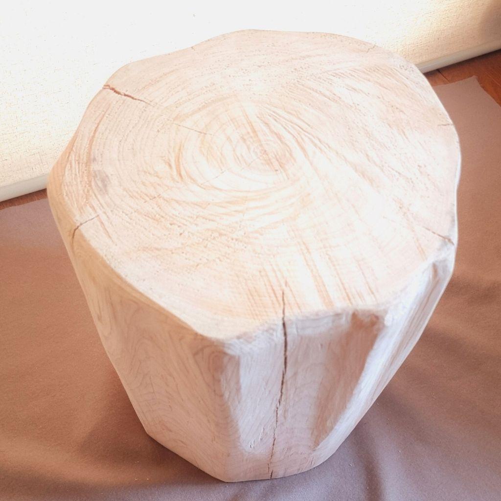 天然アロマ 根元末広がり 切株スツール・テーブル・特大・無垢無塗装・オーガニック
