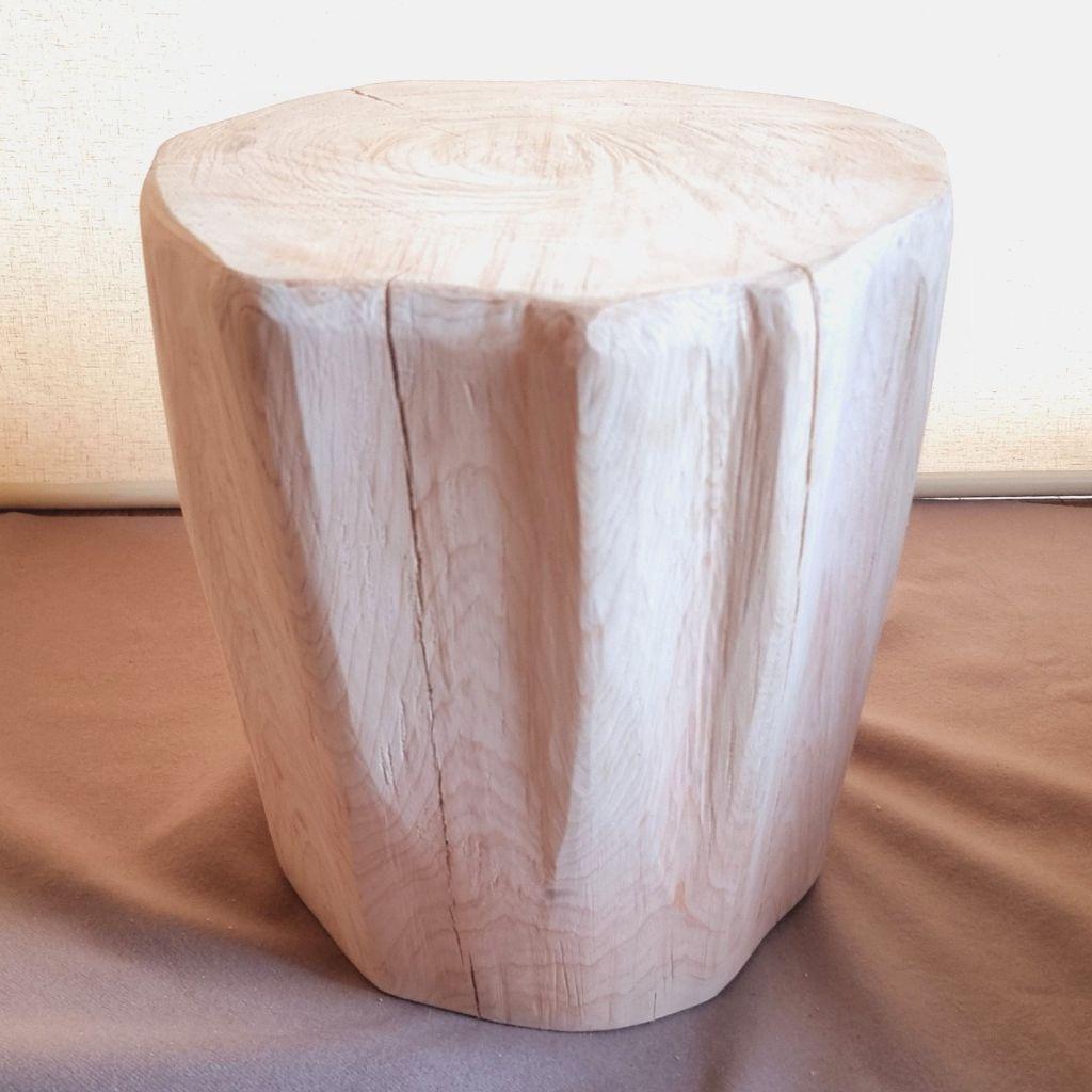 天然アロマ 根元末広がり 切株スツール・テーブル・特大・無垢無塗装・オーガニック