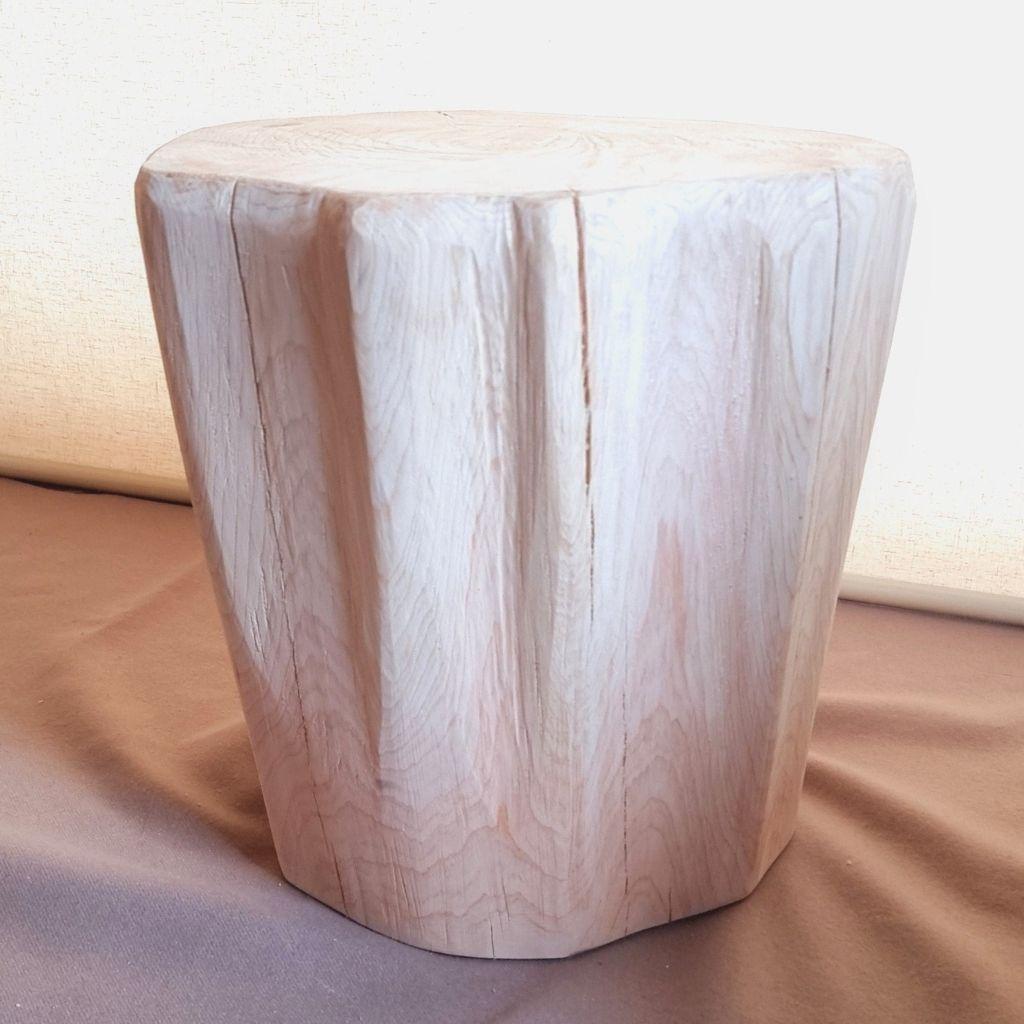 天然アロマ 根元末広がり 切株スツール・テーブル・特大・無垢無塗装・オーガニック
