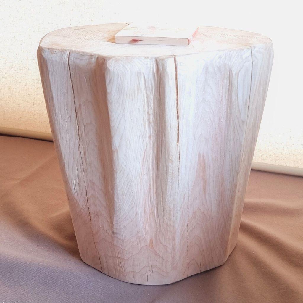 天然アロマ 根元末広がり 切株スツール・テーブル・特大・無垢無塗装・オーガニック