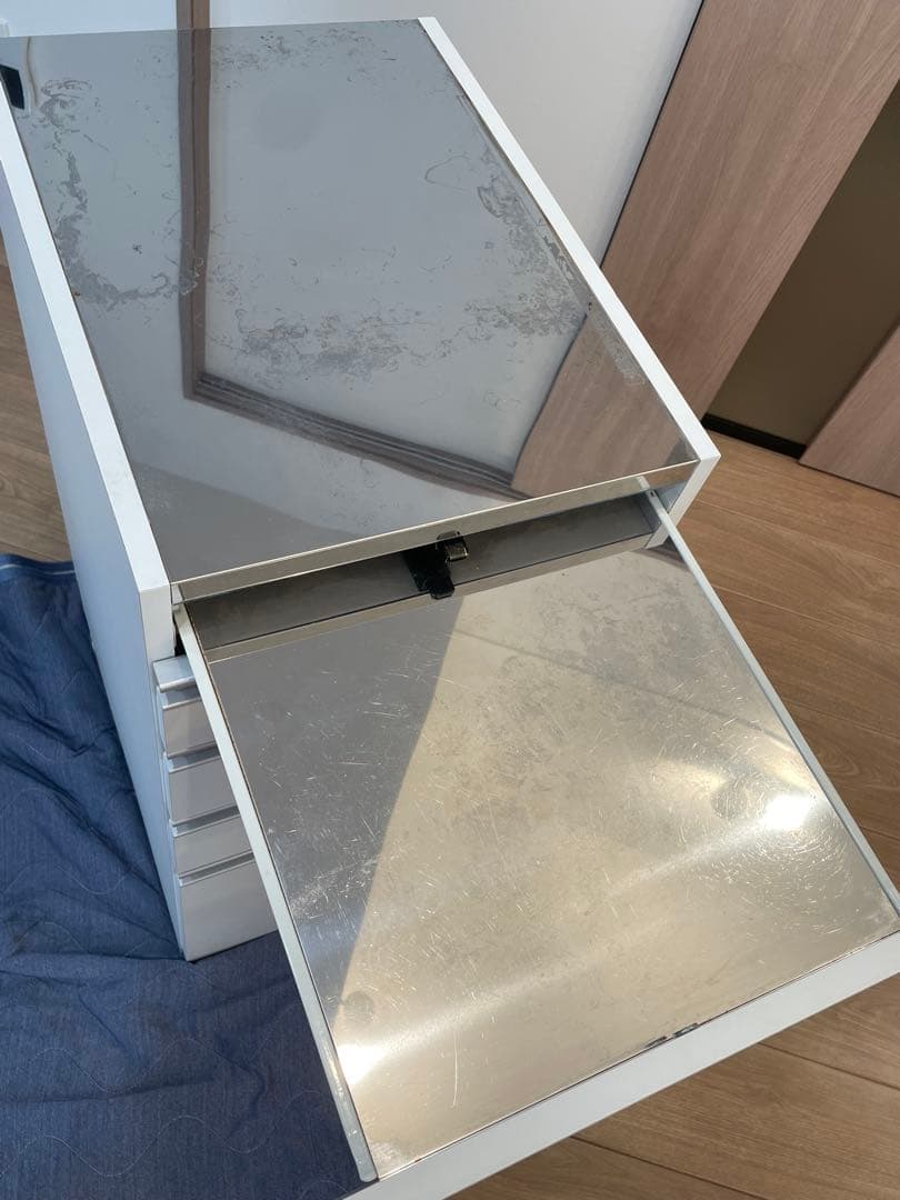 光沢ダブルステンレス　キッチン　すき間収納　幅40cm 隙間収納庫　dinos